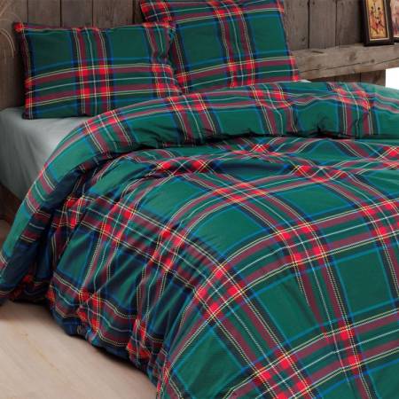 Copri piumino Tartan 100% Cotone