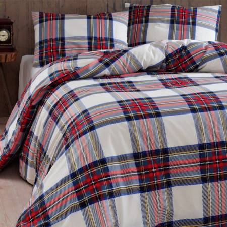 Copri piumino Tartan 100% Cotone