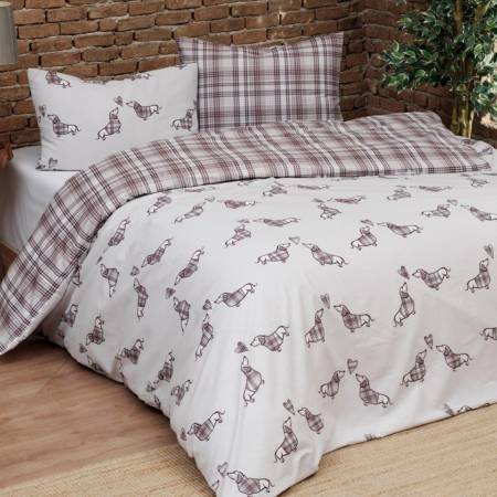 Parure copripiumino Bassotti Daunex con federa Double Face