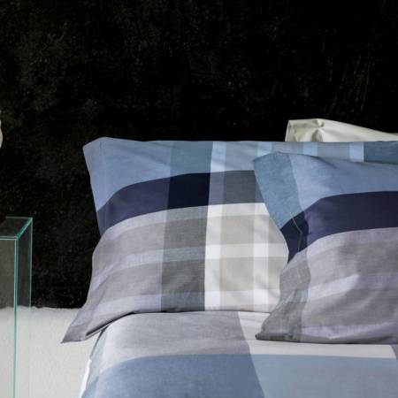 Parure copripiumino matrimoniale bossi in cotone tinto in filo Arthur