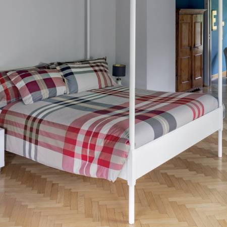 Parure copripiumino matrimoniale bossi in cotone tinto in filo Birr