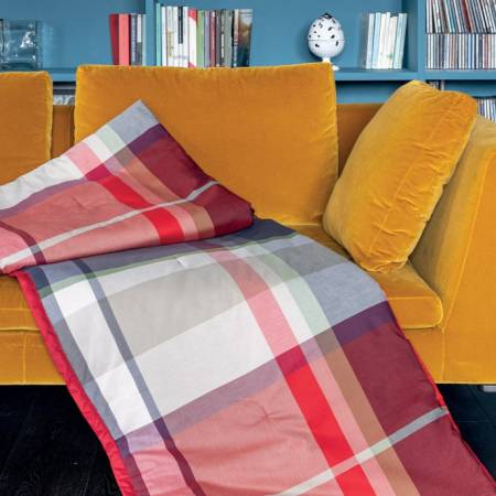 Parure copripiumino matrimoniale bossi in cotone tinto in filo Ruby