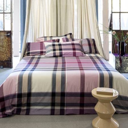 Parure lenzuola Dublino tinte in filo Bossi