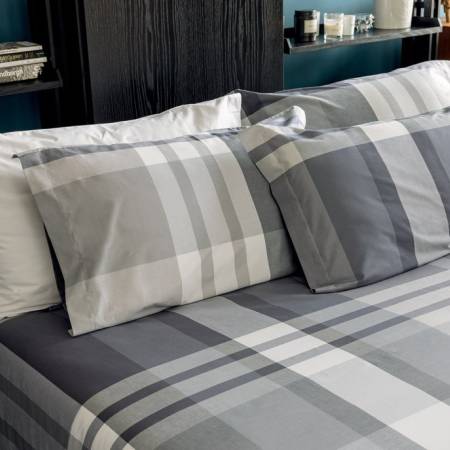 Parure lenzuola memphis tinte in filo Bossi