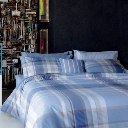 Parure lenzuola Smith tinte in filo Bossi