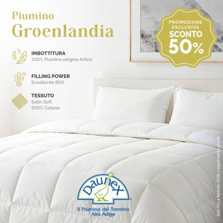 Piumino Groenlandia duo 4 stagioni in piumino vergine artico in offerta
