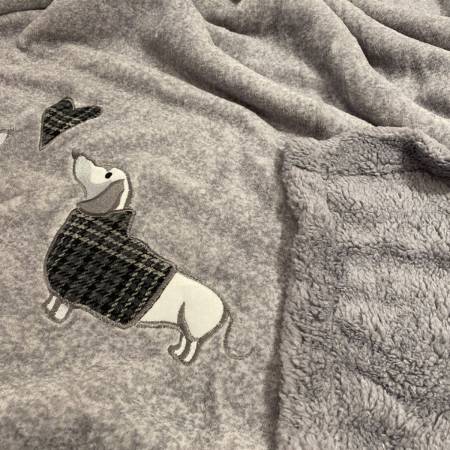 Plaid Morbidotto daunex con borsa di feltro abbinata Bassotti