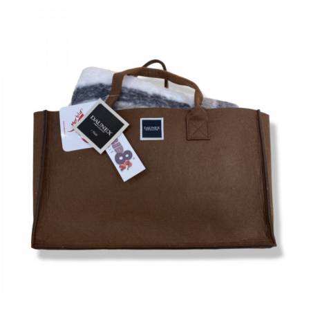 Plaid Morbidotto daunex con borsa di feltro abbinata Cambridge