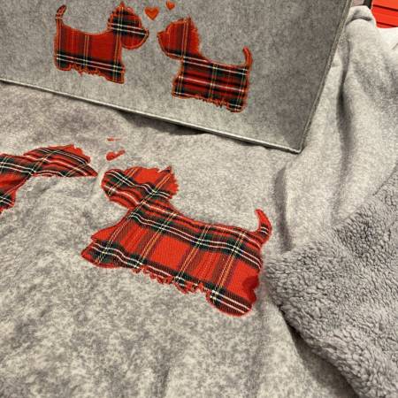 Plaid Morbidotto Daunex con borsa di feltro abbinata Love