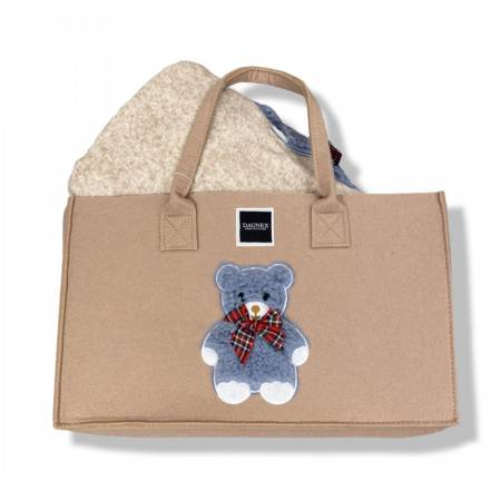 Plaid Morbidotto daunex con borsa di feltro abbinata