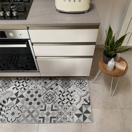 Tappeto cucina Cementine antiscivolo e lavabile in lavatrice