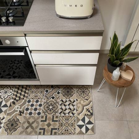 Tappeto cucina Cementine antiscivolo e lavabile in lavatrice