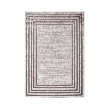 Tappeto moderno con cornice Dorian three tortora